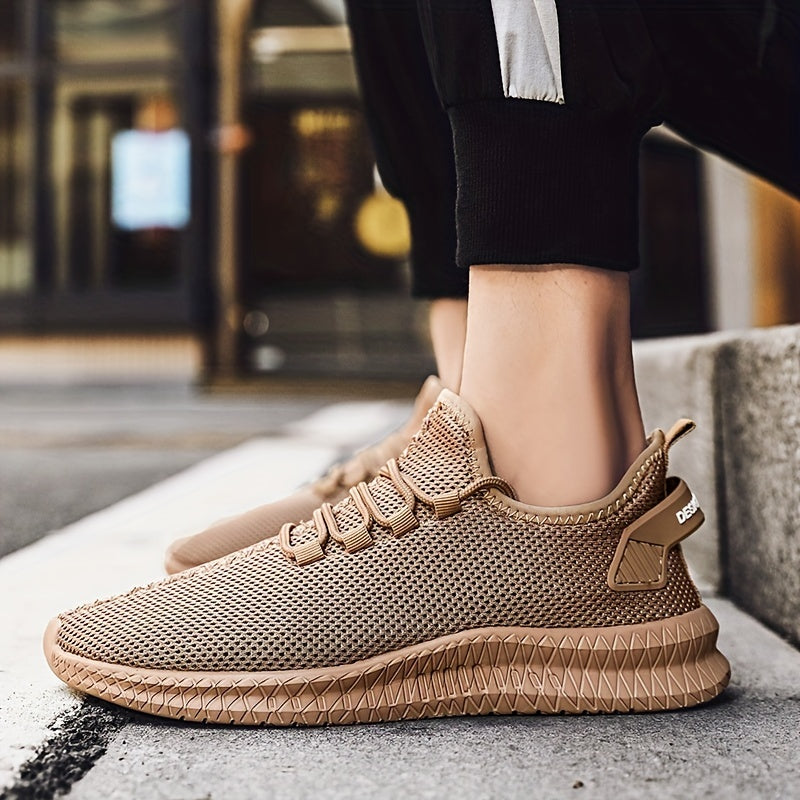 Men's Weave Knit Casual Shoes - Lightweight, Comfy Non-Slip Sneakers